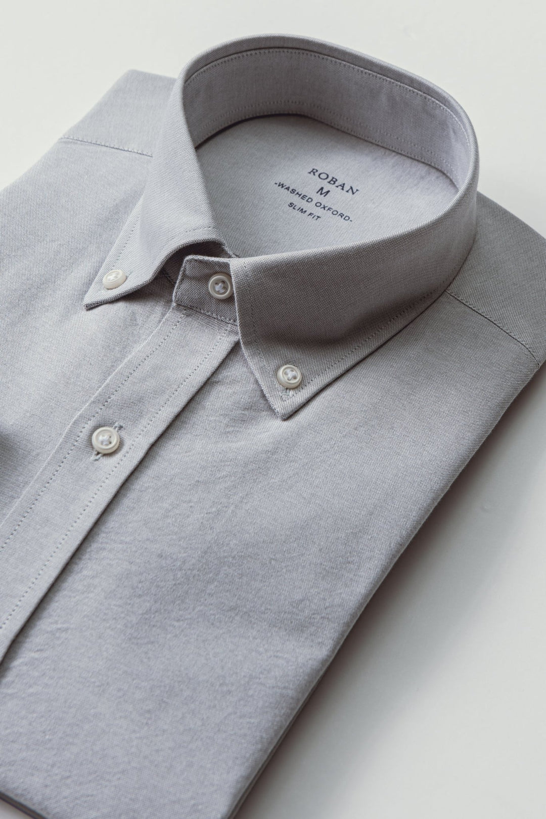 PLAIN WASHED OXFORD SLIM FIT SHIRT - Roban