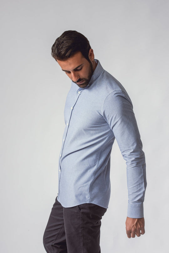 PLAIN WASHED OXFORD SLIM FIT SHIRT - Roban
