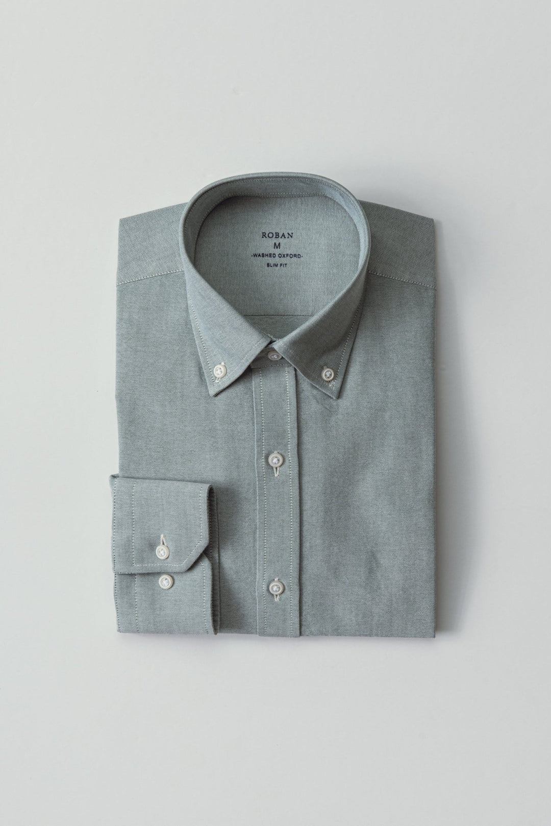 PLAIN WASHED OXFORD SLIM FIT SHIRT - Roban