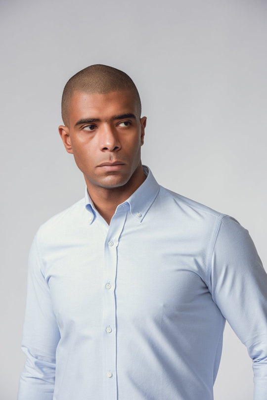 PLAIN WASHED OXFORD SLIM FIT SHIRT - Roban