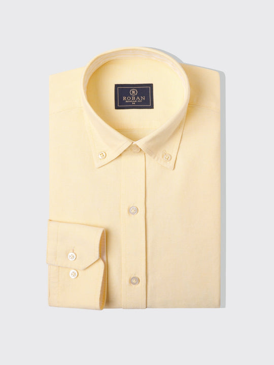 PLAN WASHED OXFORD REGULAR FIT SHIRT - Roban