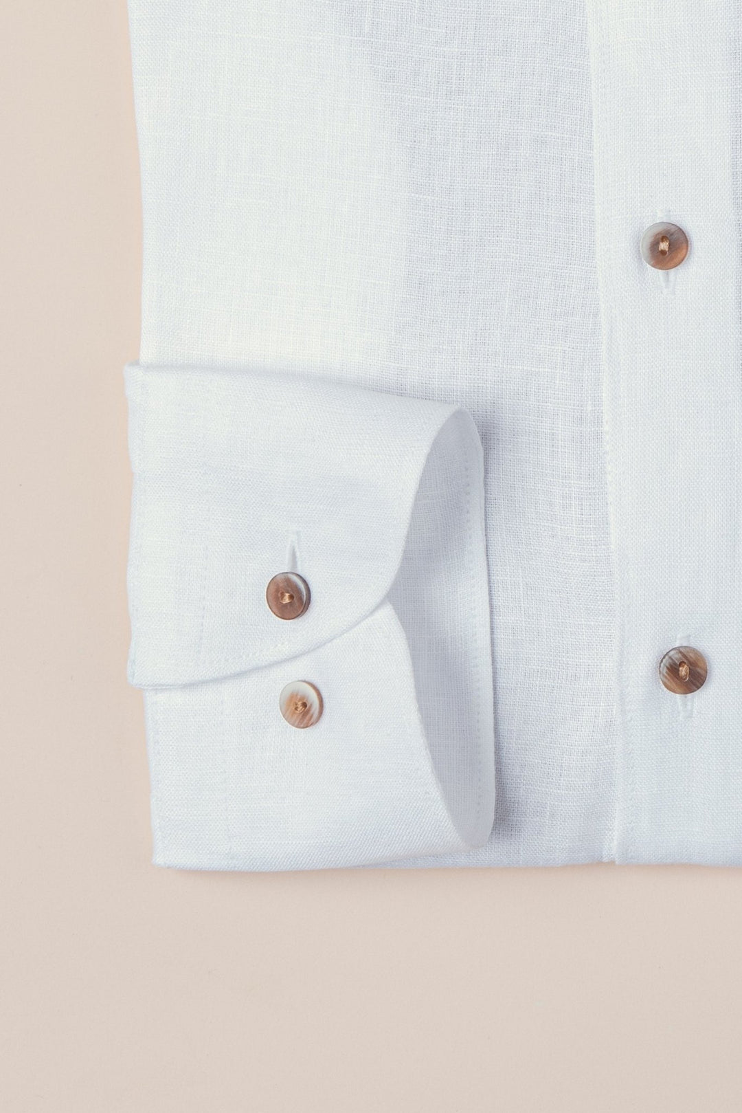 PURE LINEN PLAIN REGULAR FIT SHIRT - Roban