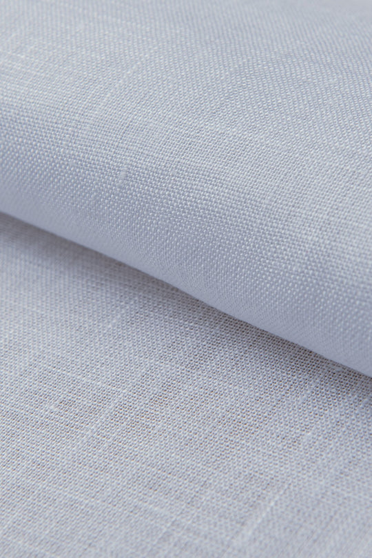 PURE LINEN PLAIN REGULAR FIT SHIRT - Roban