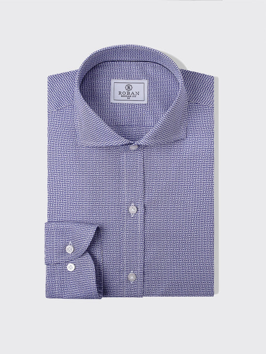 Regular Fit Textured Cotton Shirt - Roban