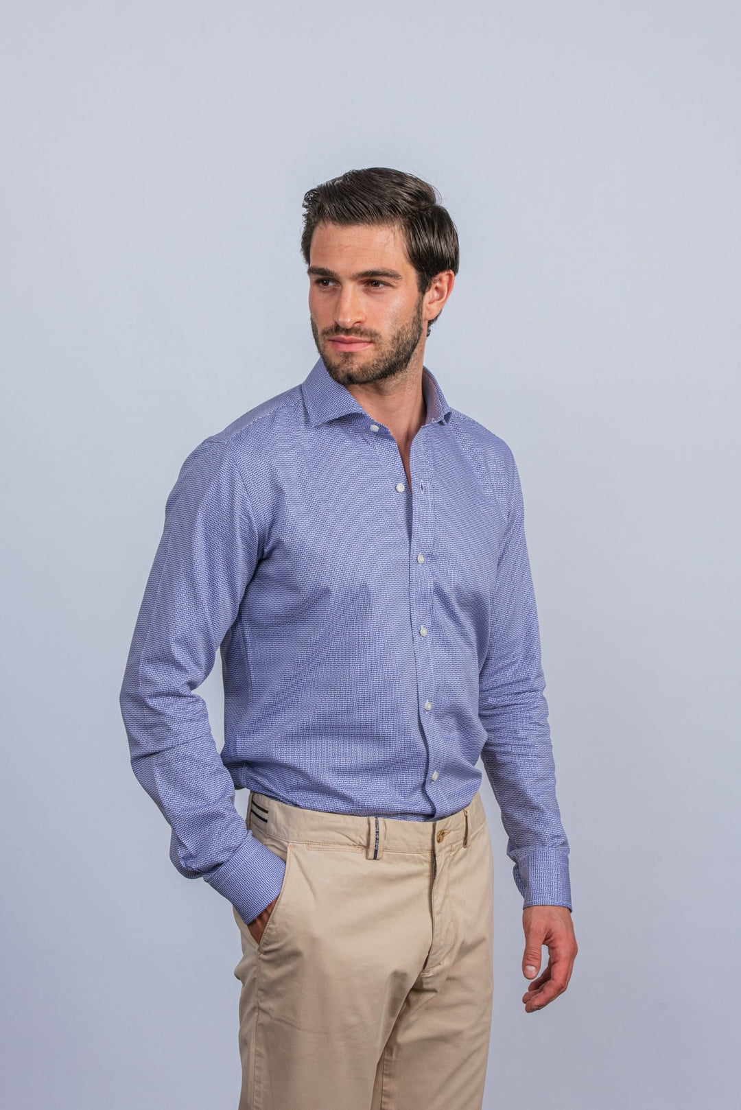 Regular Fit Textured Cotton Shirt - Roban