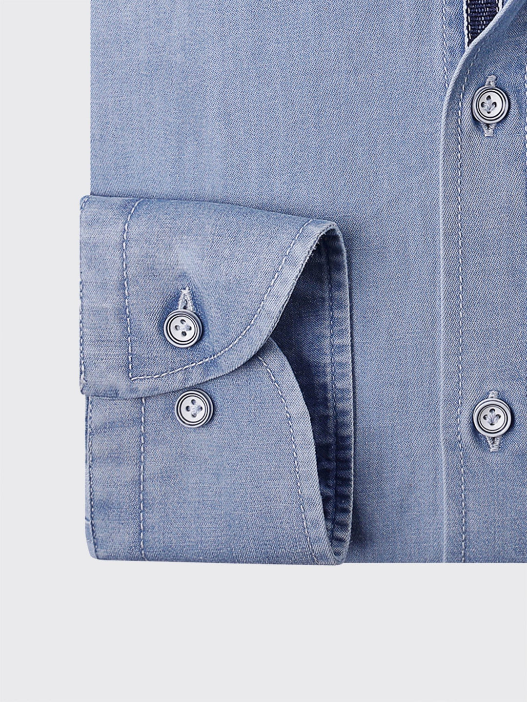 Regular Fit Washed Denim Shirt - Roban