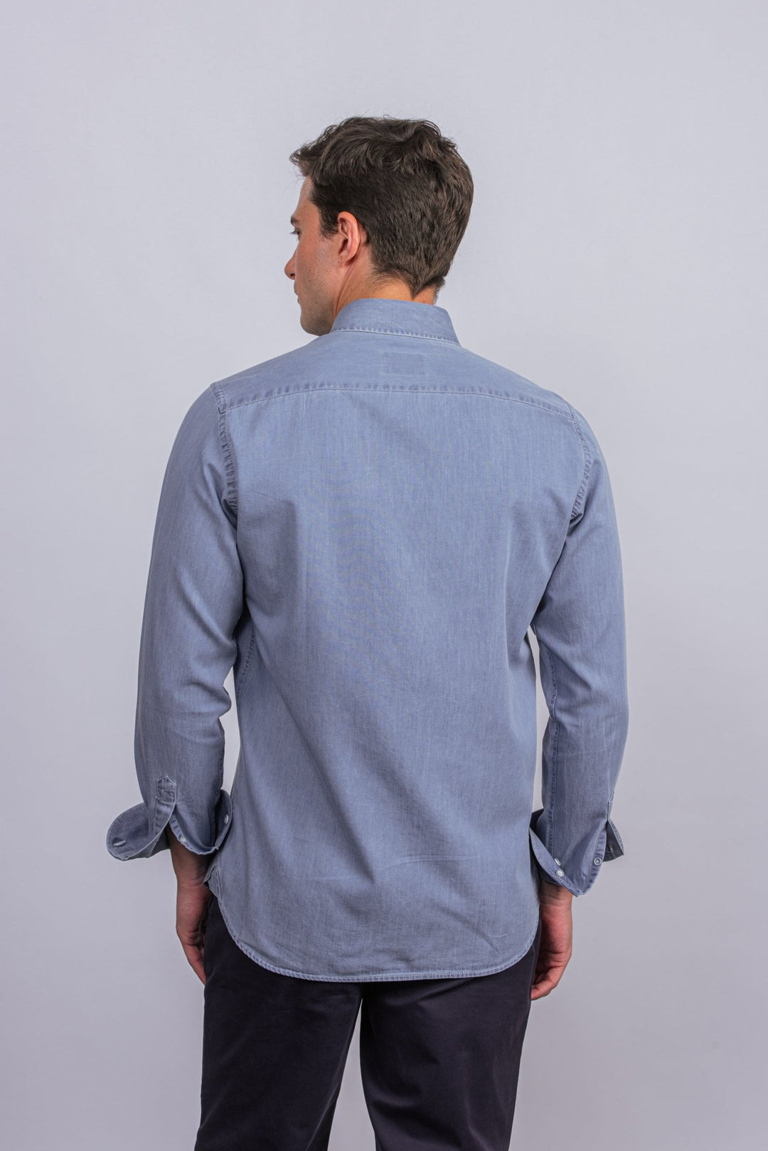 Regular Fit Washed Denim Shirt - Roban
