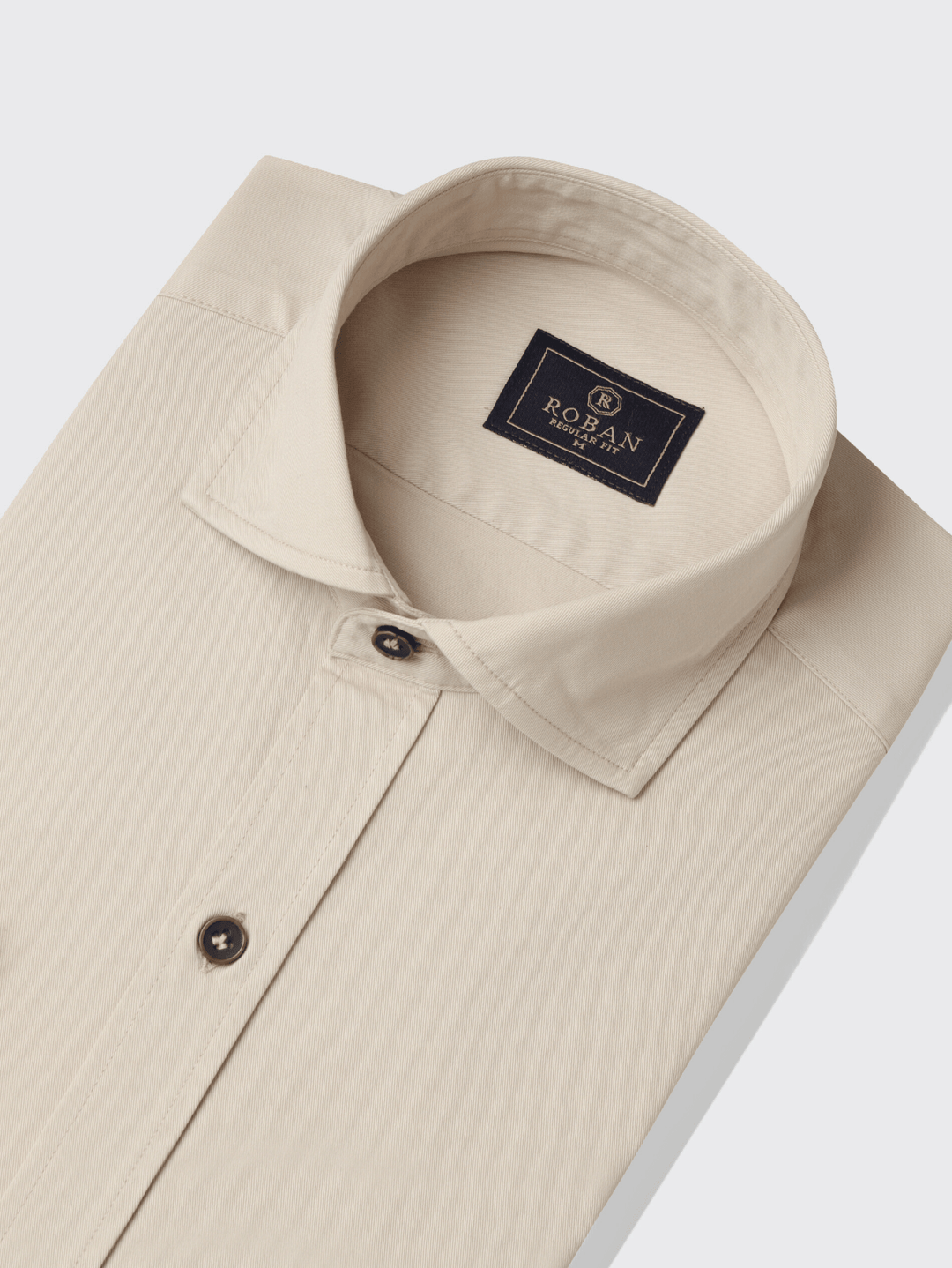 Regular Fit Washed Gabardine Shirt - Roban