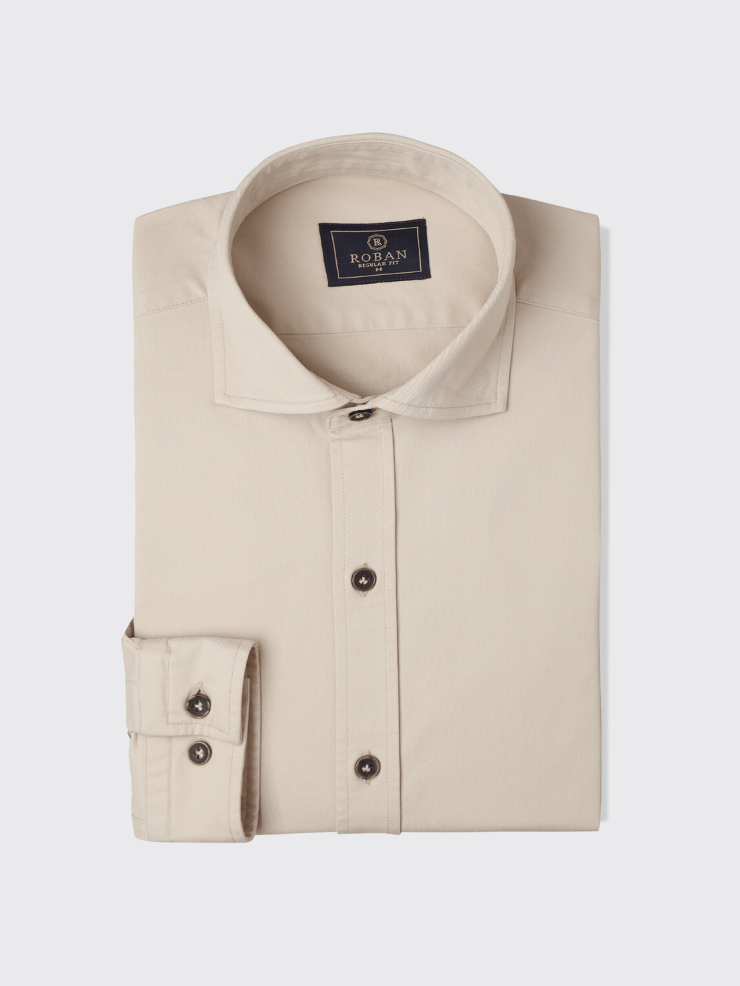Regular Fit Washed Gabardine Shirt - Roban