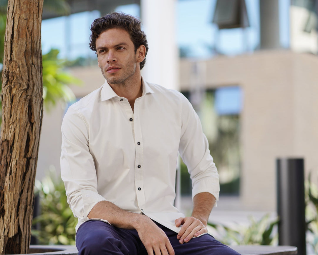 Regular Fit Washed Gabardine Shirt - Roban