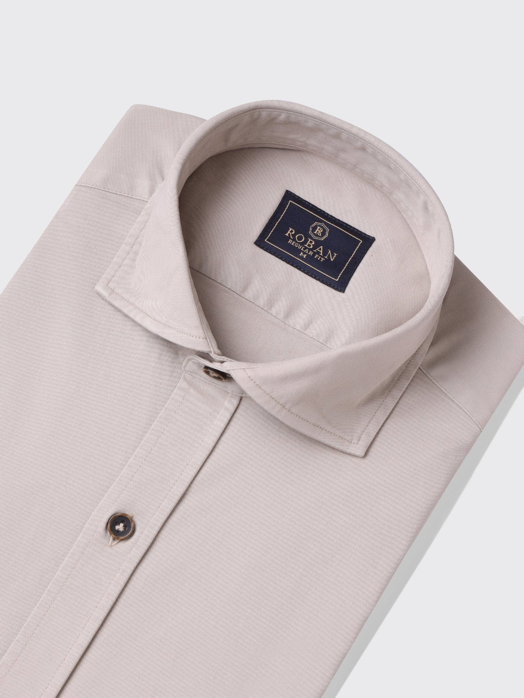 Regular Fit Washed Gabardine Shirt - Roban