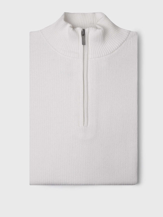 Ribbed Half - Zip Turtleneck Pullover - Roban