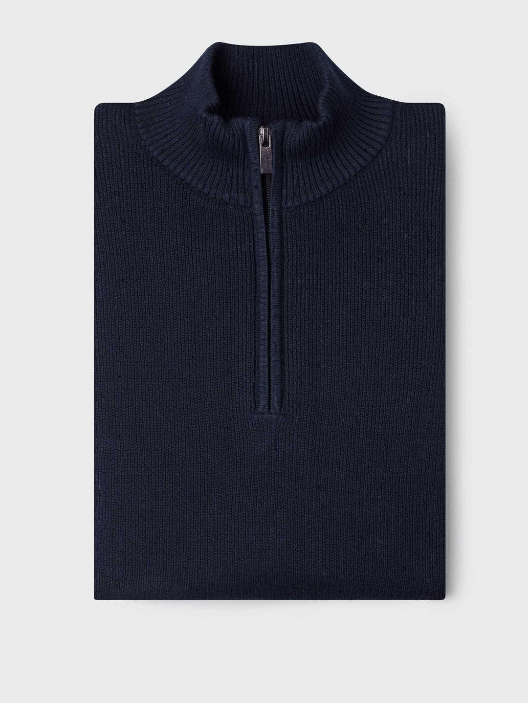 Ribbed Half - Zip Turtleneck Pullover - Roban