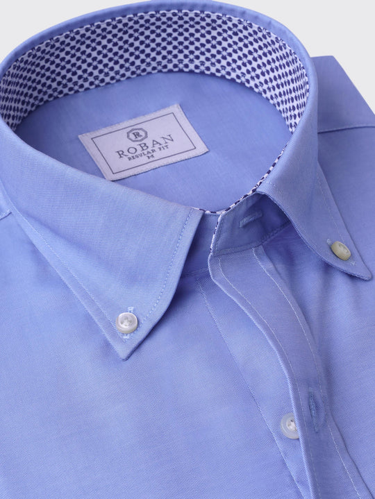 MICRO-RIBBED REGULAR FIT COTTON SHIRT