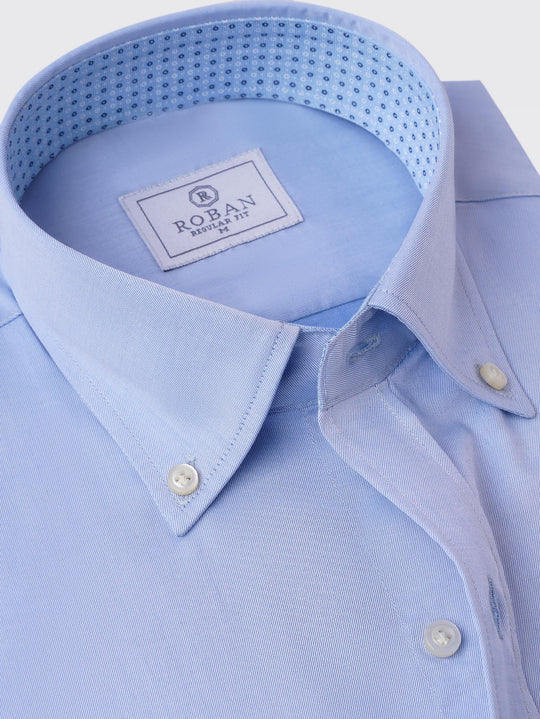 MICRO-RIBBED REGULAR FIT COTTON SHIRT