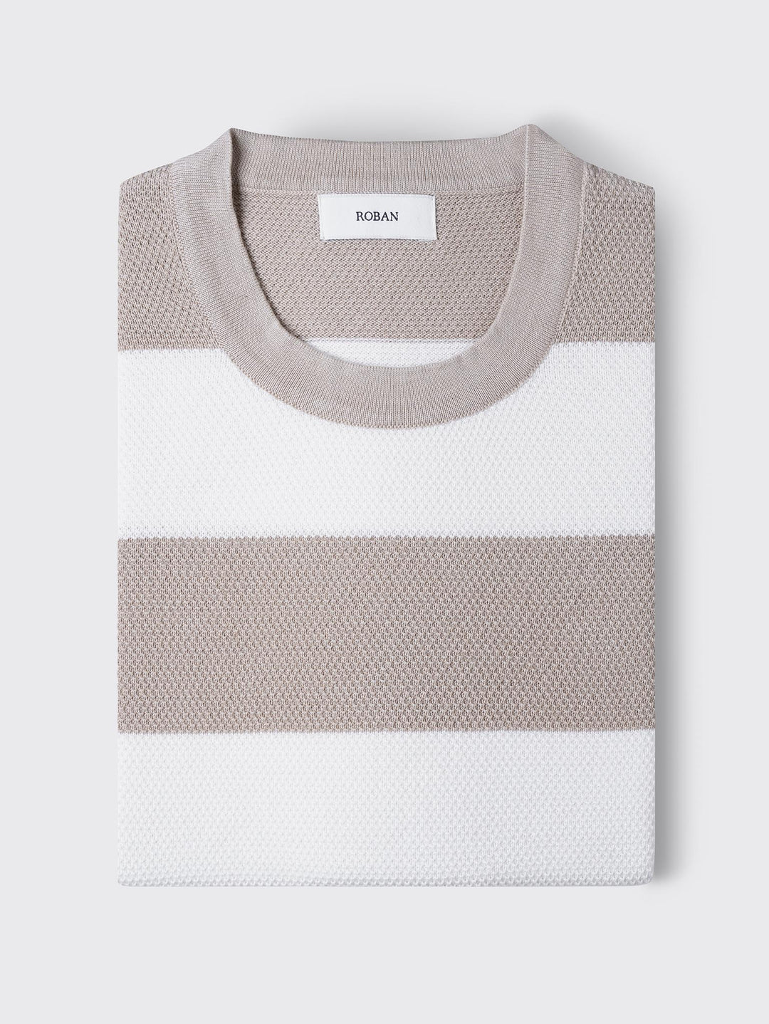 COTTON KNITTED ROUND NECK T-SHIRT