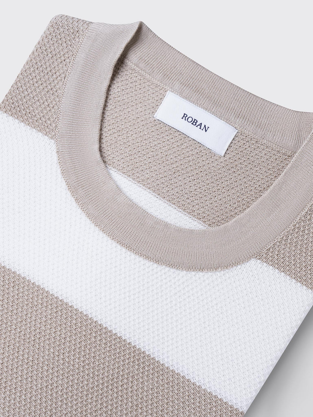 COTTON KNITTED ROUND NECK T-SHIRT