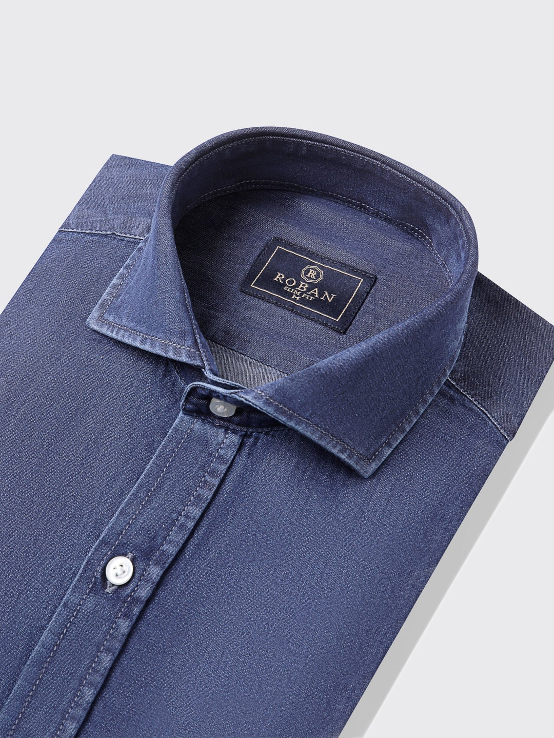 Slim Fit Washed Denim Shirt - Roban