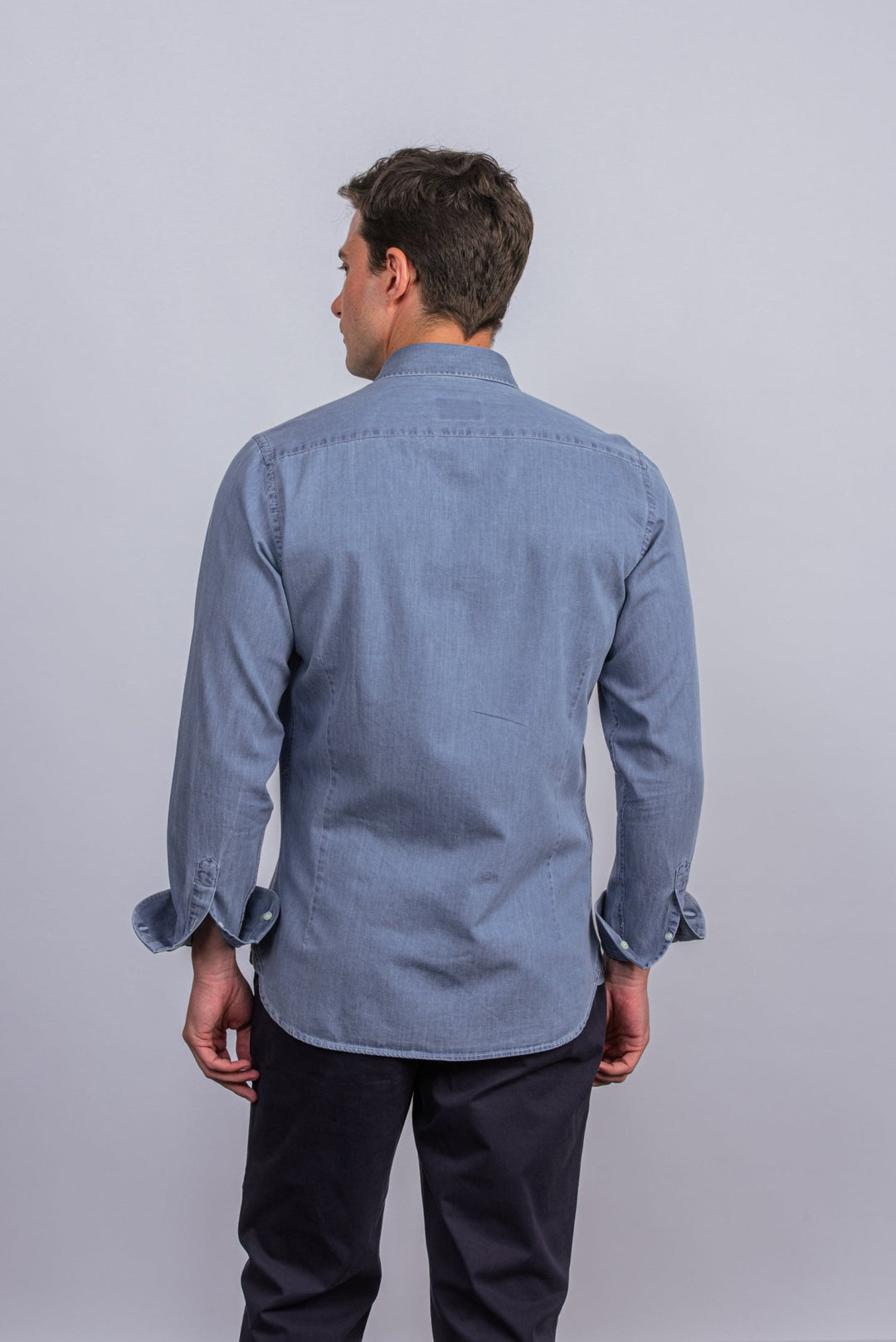 Slim Fit Washed Denim Shirt - Roban