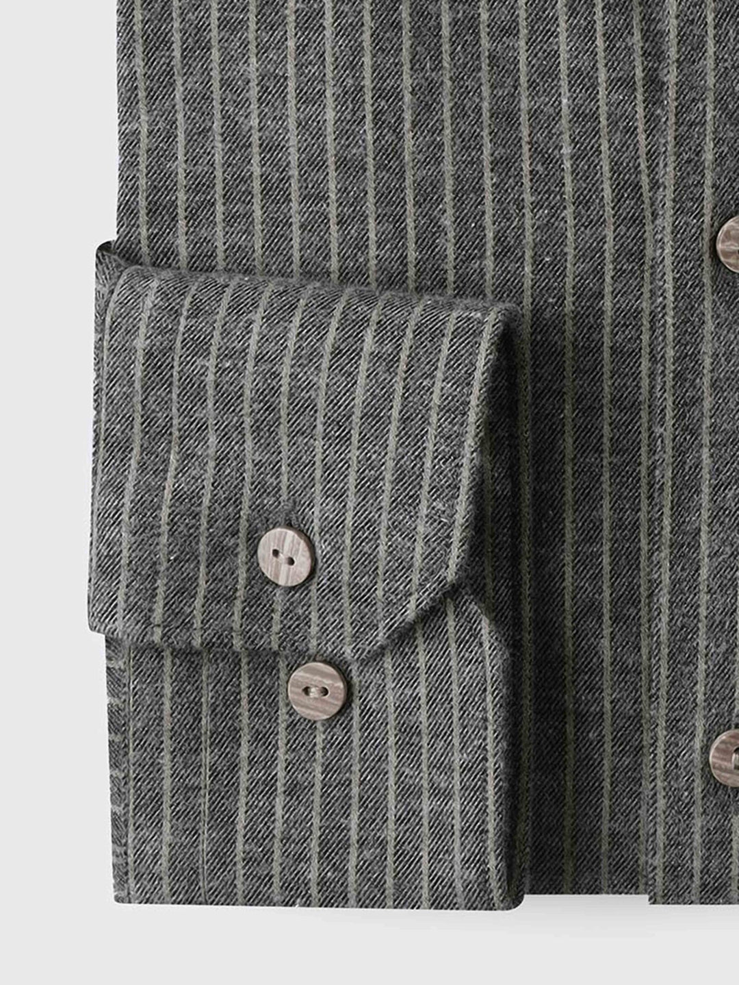 STRIBED FLANNEL REGULAR FIT SHIRT - Roban