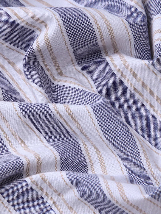 STRIBED WASHED OXFORD REGULAR FIT SHIRT - Roban