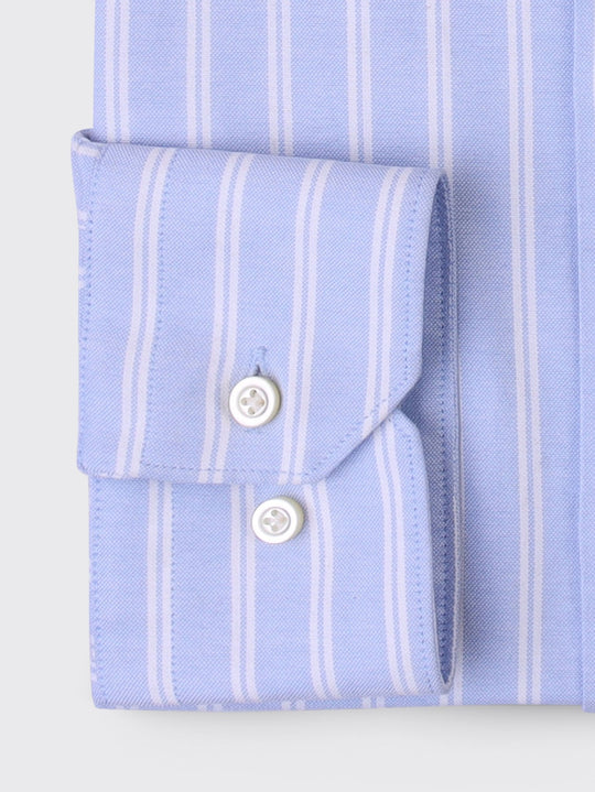 STRIBED WASHED OXFORD REGULAR FIT SHIRT - Roban