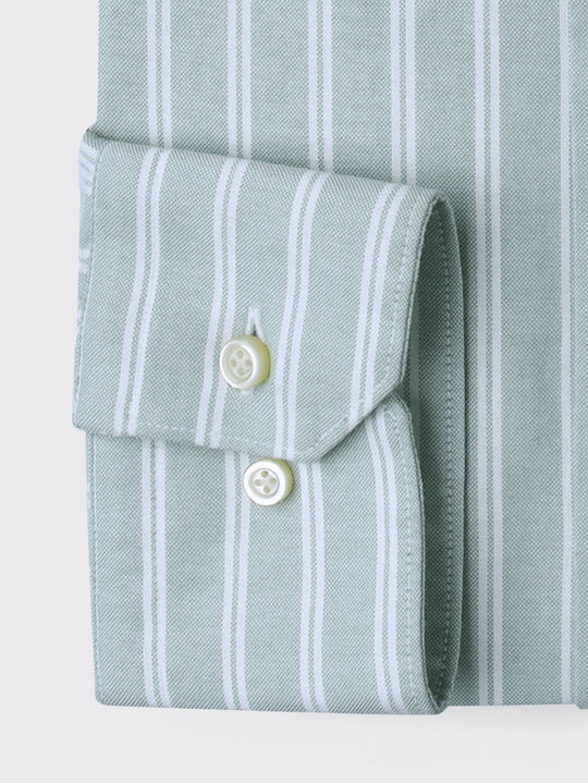 STRIBED WASHED OXFORD REGULAR FIT SHIRT - Roban