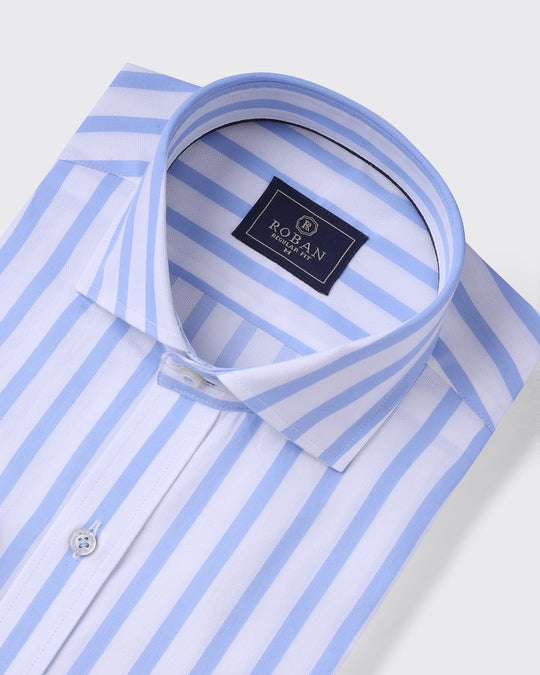 STRIPED COTTON REGULAR FIT SHIRT - Roban
