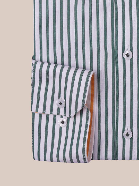 STRIPED COTTON REGULAR FIT SHIRT - Roban