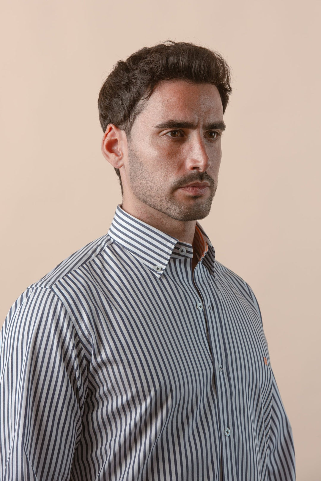 STRIPED COTTON REGULAR FIT SHIRT - Roban
