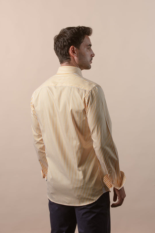 STRIPED COTTON REGULAR FIT SHIRT - Roban