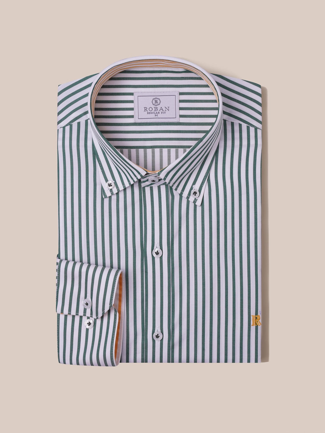 STRIPED COTTON REGULAR FIT SHIRT - Roban