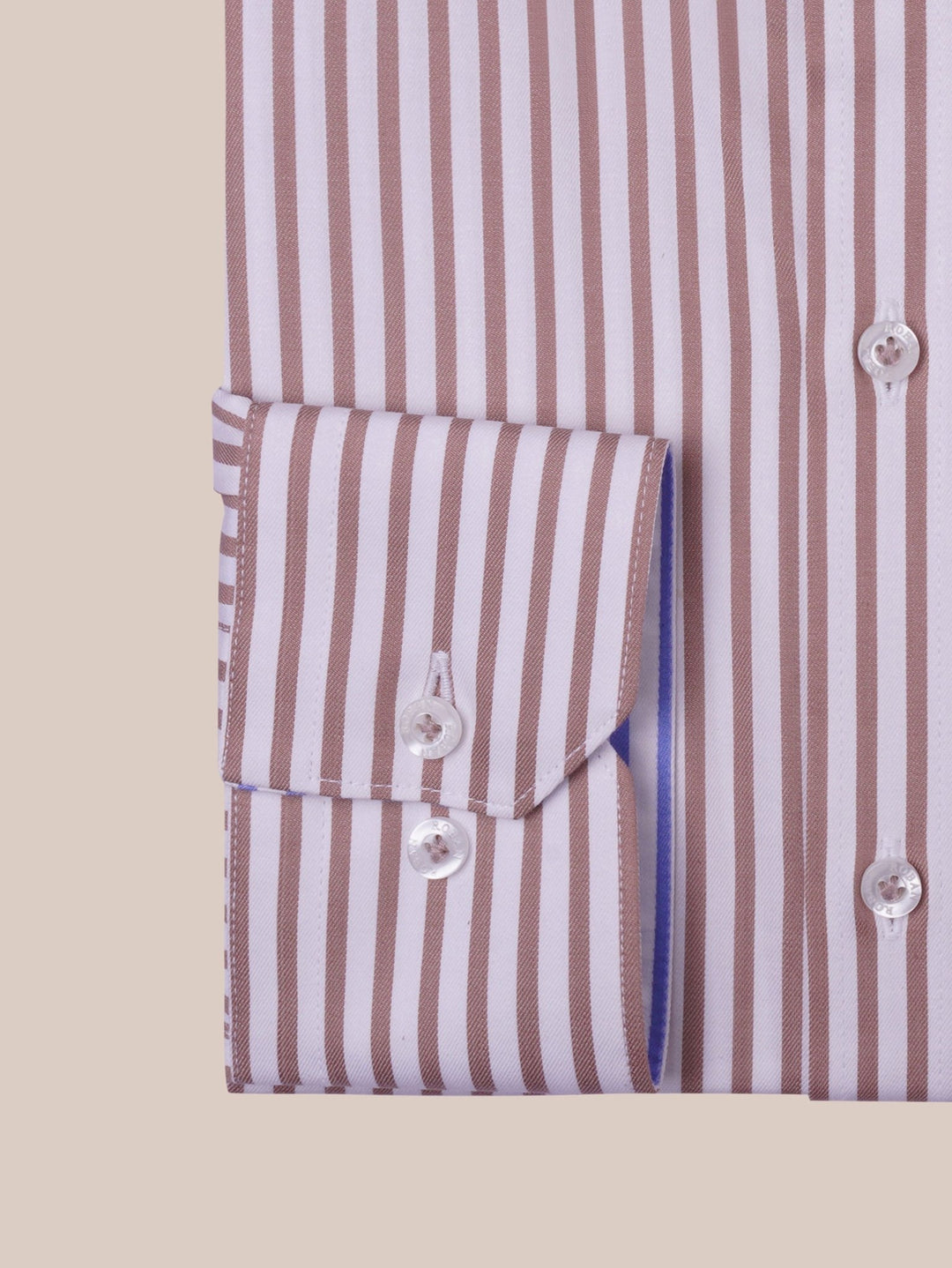 STRIPED COTTON REGULAR FIT SHIRT - Roban