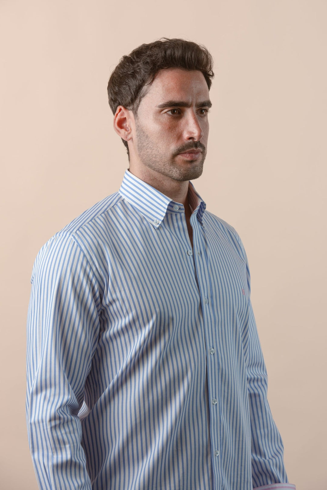 STRIPED COTTON REGULAR FIT SHIRT - Roban