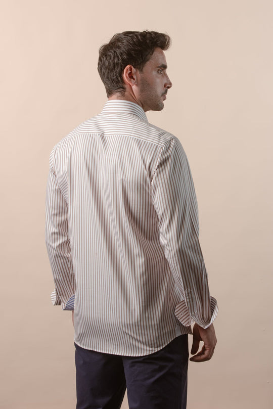 STRIPED COTTON REGULAR FIT SHIRT - Roban