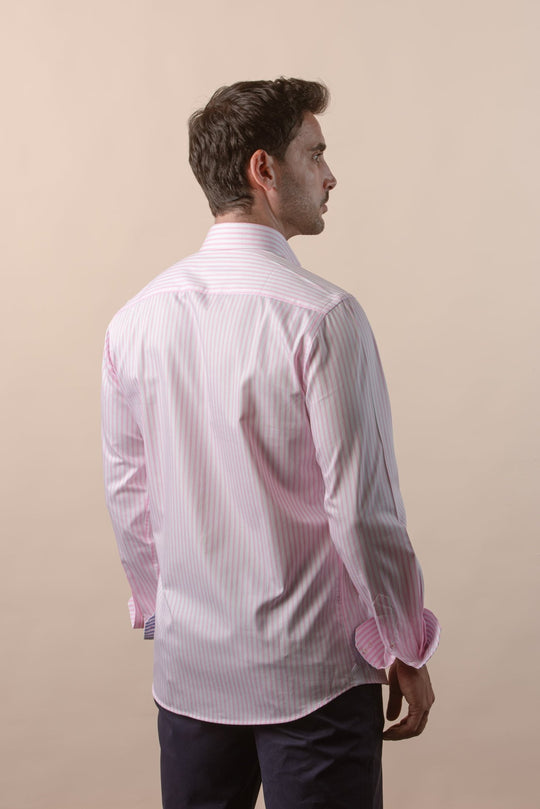 STRIPED COTTON REGULAR FIT SHIRT - Roban