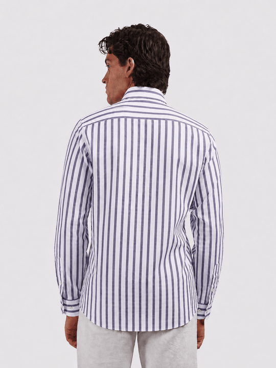 STRIPED COTTON REGULAR FIT SHIRT - Roban