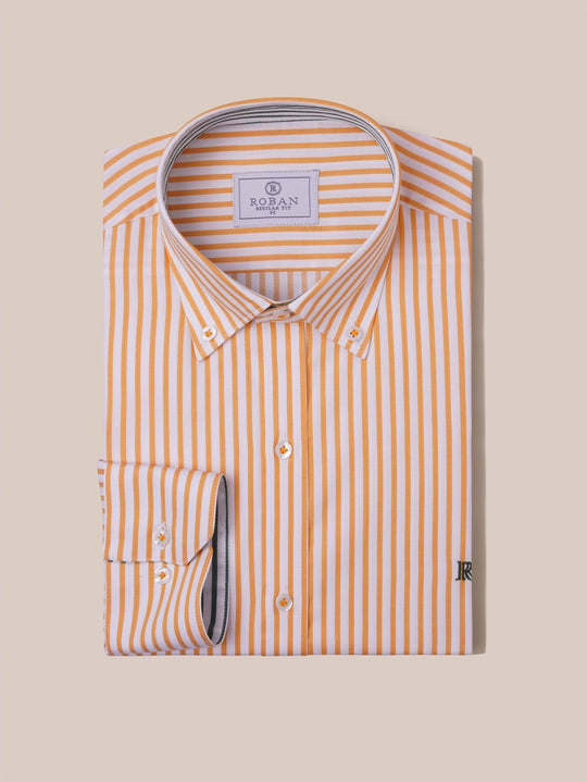 STRIPED COTTON REGULAR FIT SHIRT - Roban