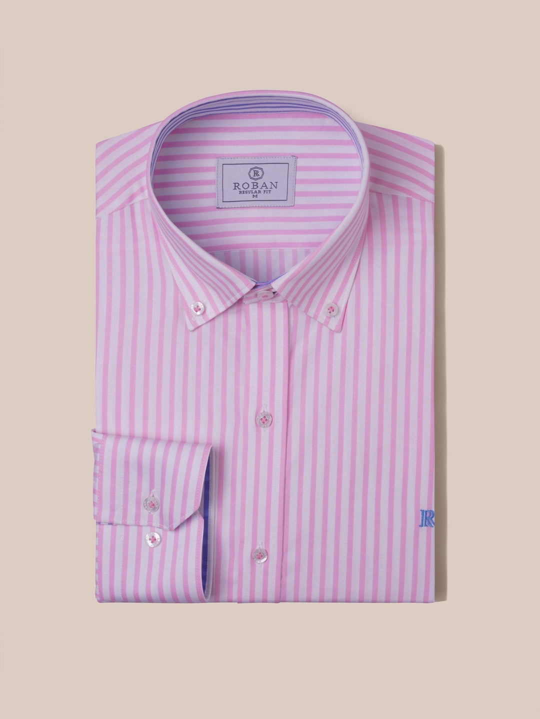 STRIPED COTTON REGULAR FIT SHIRT - Roban