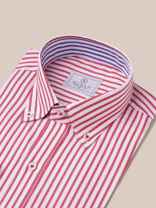 STRIPED COTTON REGULAR FIT SHIRT - Roban