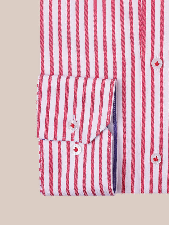 STRIPED COTTON REGULAR FIT SHIRT - Roban