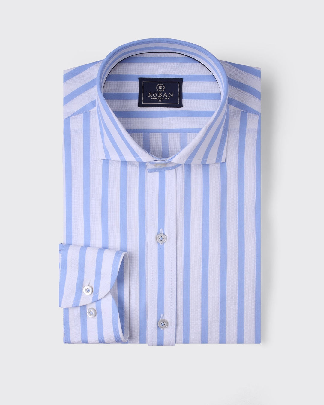 STRIPED COTTON REGULAR FIT SHIRT - Roban