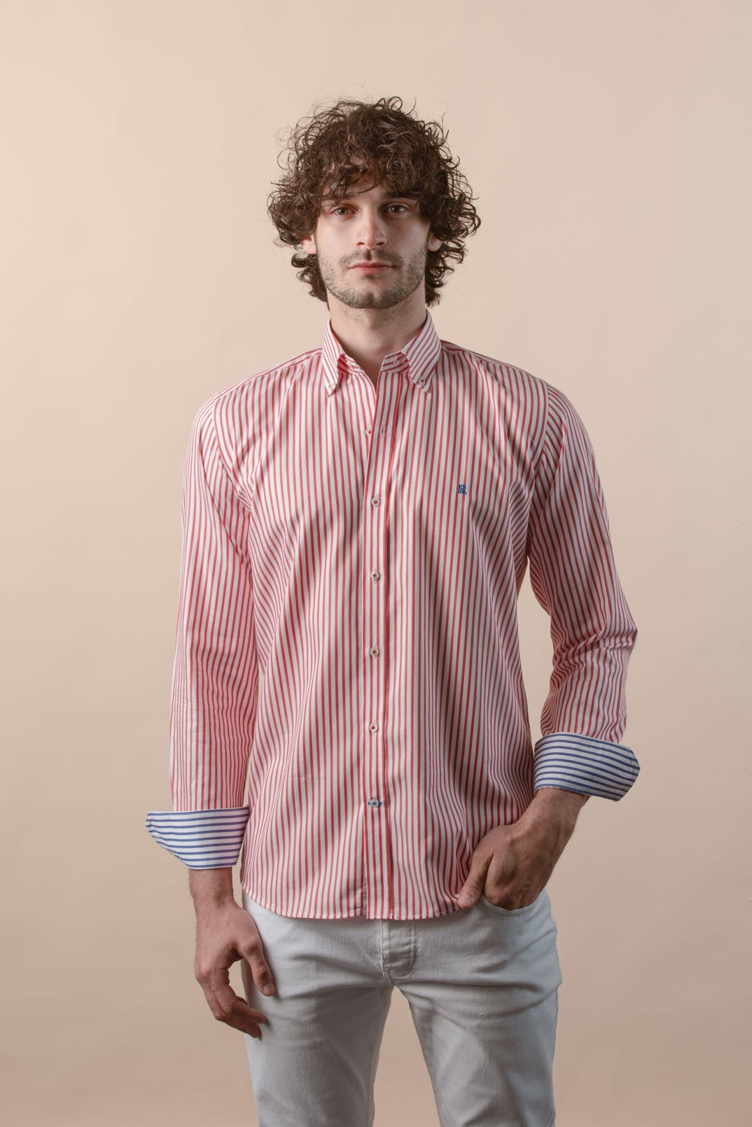 STRIPED COTTON REGULAR FIT SHIRT - Roban