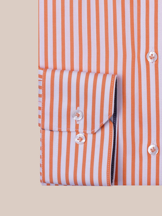 STRIPED COTTON REGULAR FIT SHIRT - Roban
