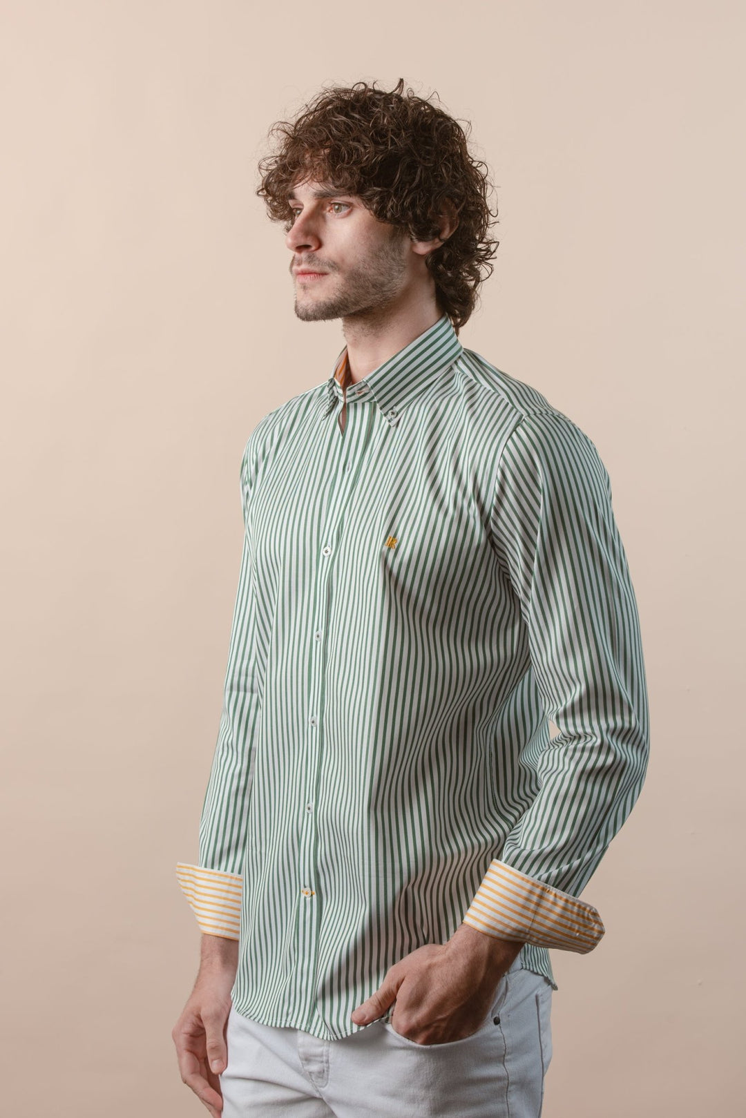 STRIPED COTTON REGULAR FIT SHIRT - Roban