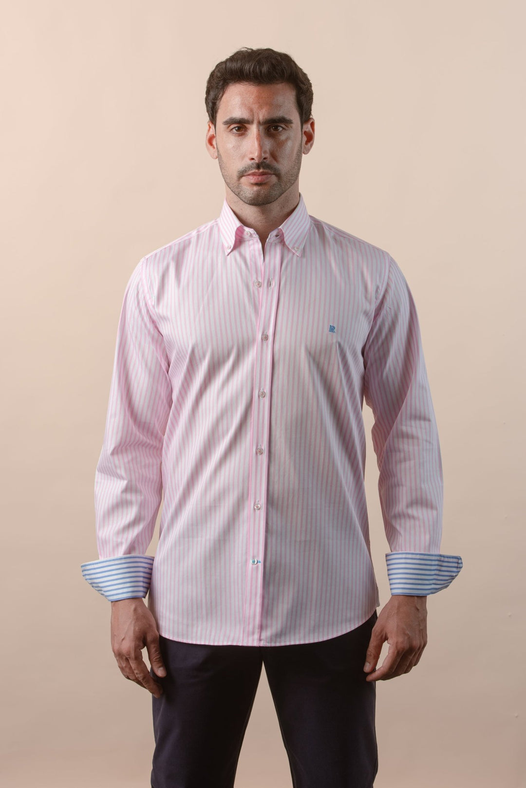 STRIPED COTTON REGULAR FIT SHIRT - Roban