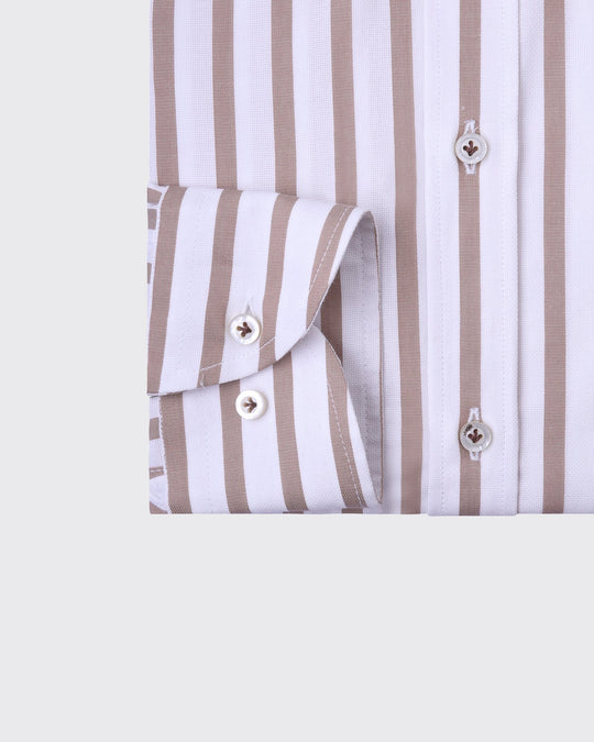STRIPED COTTON REGULAR FIT SHIRT - Roban