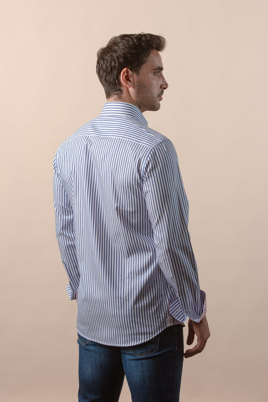 STRIPED COTTON REGULAR FIT SHIRT - Roban