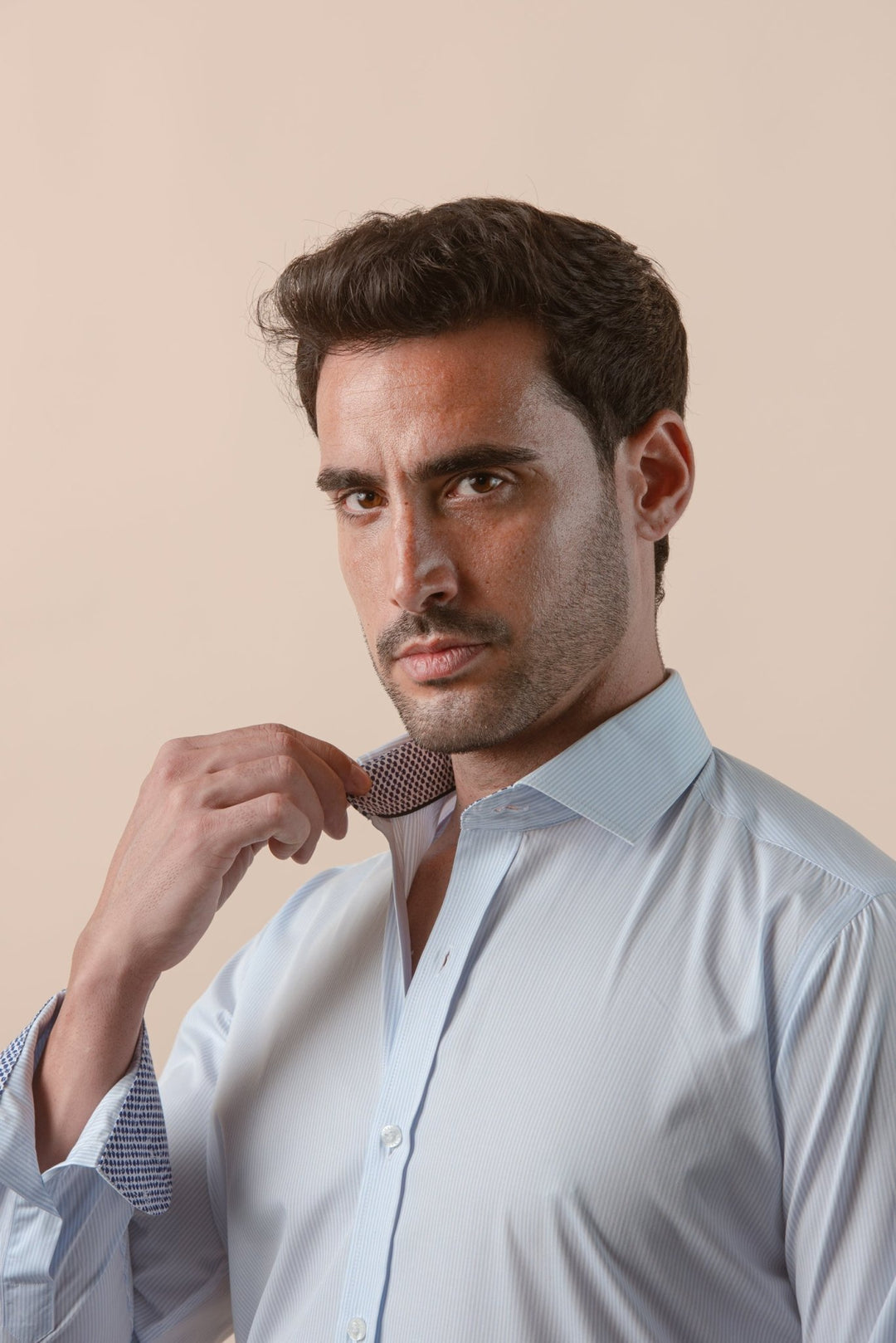 STRIPED COTTON SLIM FIT SHIRT - Roban