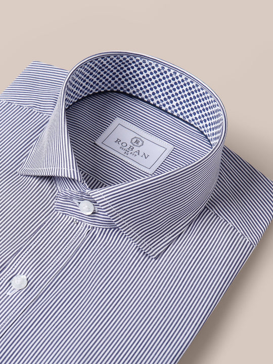 STRIPED COTTON SLIM FIT SHIRT - Roban